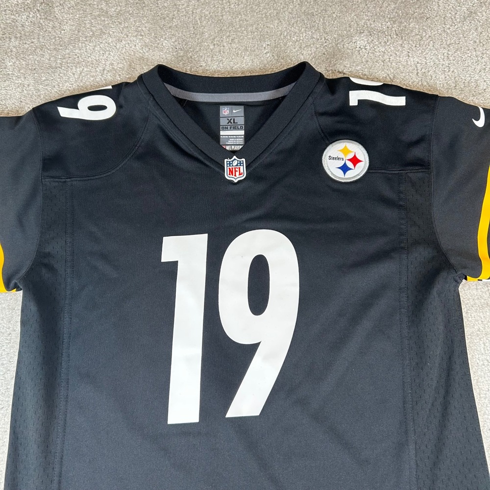 Nike Pittsburgh Steelers Jersey Youth XL Black JuJu Smith-Schuster 19 NFL - Picture 3 of 13